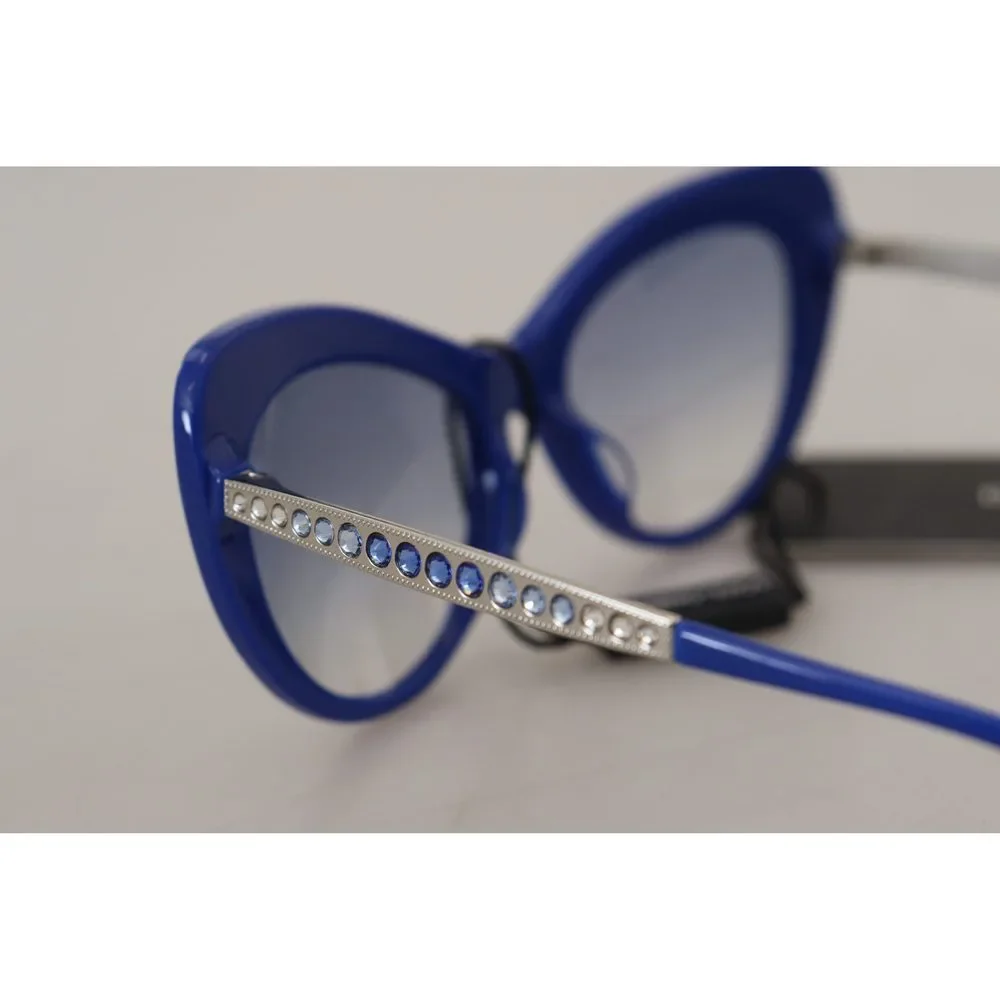 Dolce & Gabbana Blue Acetate Full Rim Cat Eye DG4307 Sunglasses - Picture 8 of 9